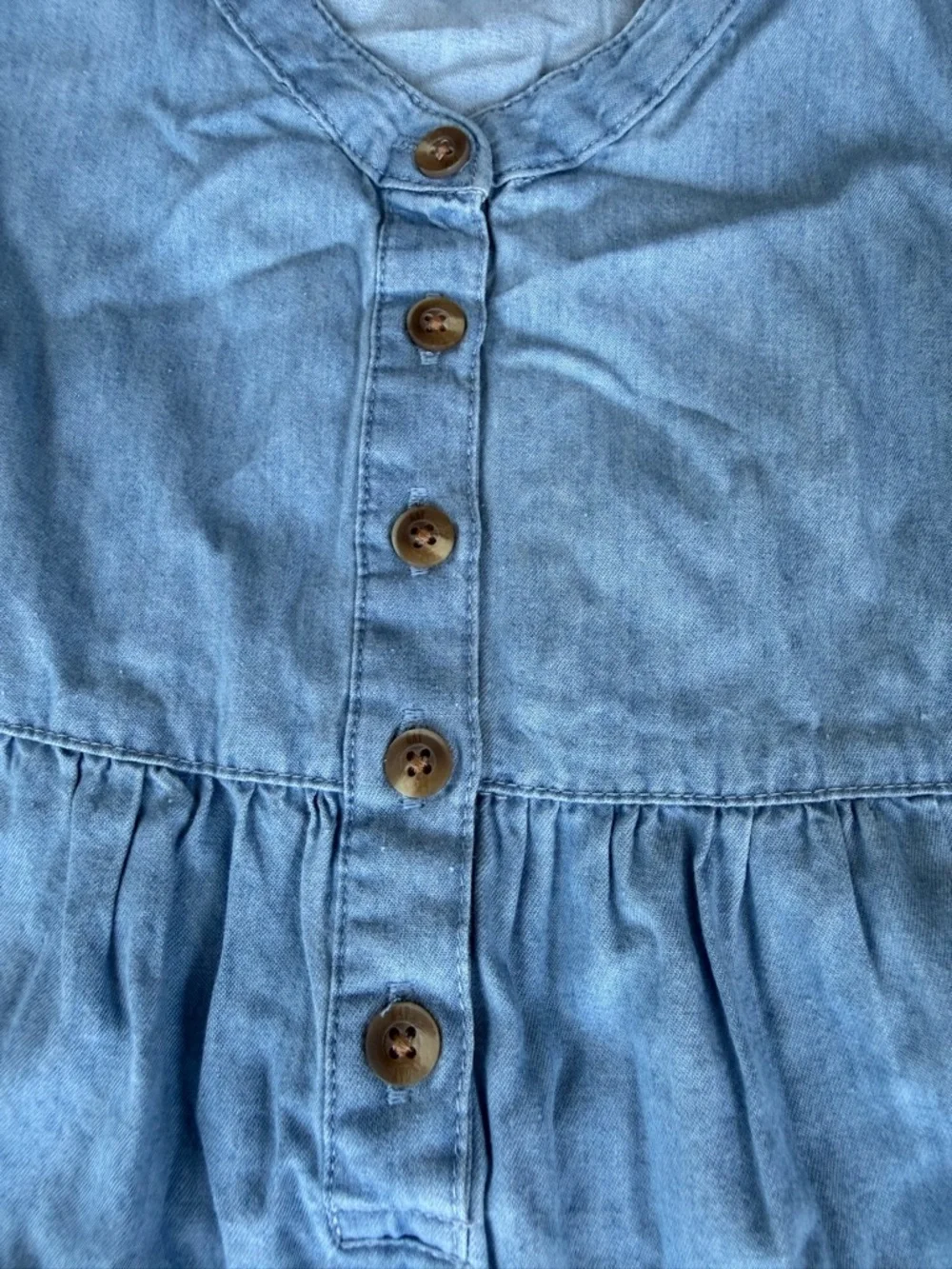 Gap Kids Girls NWT Chambray Tiered Woven Dress XS 4 5 Blue Cottagecore Easter⁠